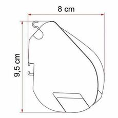 Miniature STORE F35 PRO BOITIER DEEP BLACK TOILE DELUXE GRIS 2.50 METRES - FIAMMA N° 2