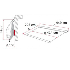 Miniature Caravanstore XL 4.50 x 2.50m deluxe gris - FIAMMA N° 1