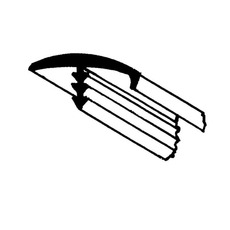 Miniature Profilé en T avec retour - 15 mm - 5 m - GRIS FONCÉ  N° 1