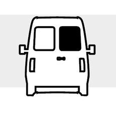 Miniature Baie FIXE pour porte arrière droite pour MERCEDES SPRINTER / VW CRAFTER de 2007 à 2018 - L2-L3-L4- CARBEST N° 1