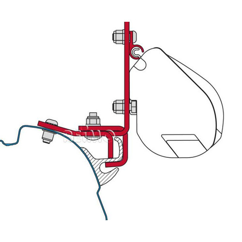 KIT ADAPTATEUR F35 PRO BRANDRUP SUR VW T5-T6 - FIAMMA