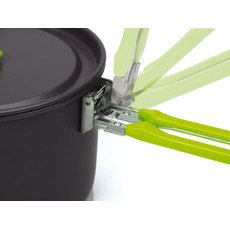 Miniature POPOTE DE CUISINE ALUMINIUM GRIS/VERT 5 PIÈCES - CAMP4 N° 1