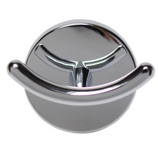 Miniature Patère double avec crochet métal chromé rond N° 0