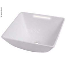 Miniature LAVABO CARRÉ AVEC ÉCLAIRAGE LED 'DESIGN' - PLASTIQUE BLANC 29 x 29 x 13,5 cm N° 0