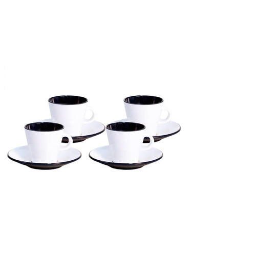 LOT DE 2 TASSES + 2 SOUS TASSES LINEA - GIMEX