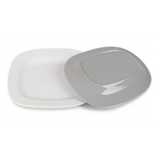 Assiette grise - 307 × 250 × 28 mm – Plastique solide pour usage nomade  - KAMPA ERREUR