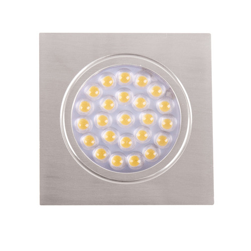 SPOT A ENCASTRER 24 LEDS, 1.6W, avec interrupteur tactile ALU BROSSÉ - CARBEST