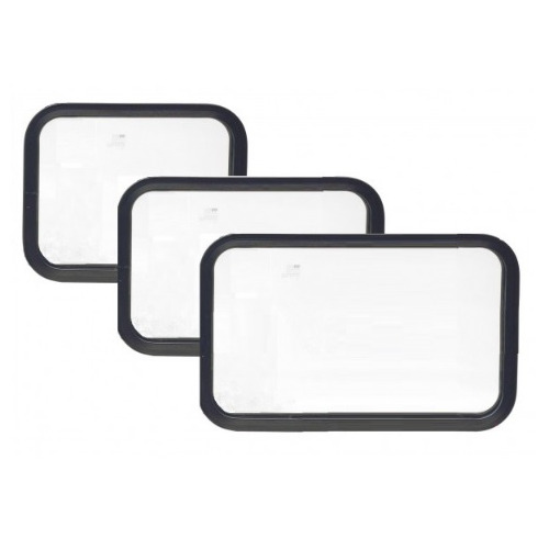 Baie FIXE farnier avec cadre noir en aluminium 900x500 - FARNIER PENIN