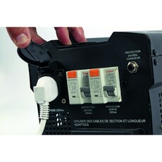 Miniature Combiné convertisseur/chargeur sinusoïdaux -12V-Conv. 1400Va/Chargeur 40A- CS+DIF - Avec Disjoncteur différentiel-ENERGIE MOBILE N° 4