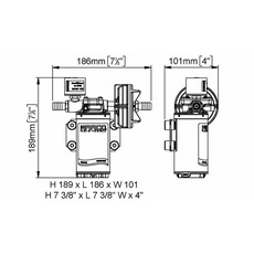 Miniature Pompes Autoclave automatique à contrôle électronique UP3/E - 12/24 Volts 15 l/min - MARCO N° 1