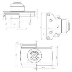 Miniature Verrou universel Noir - IMC N° 2