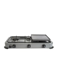 Miniature PLANCHA POUR RECHAUD RÉVERSIBLE 1 CÔTÉ LISSE / 1 CÔTÉ NERVURÉ - GIMEG N° 1