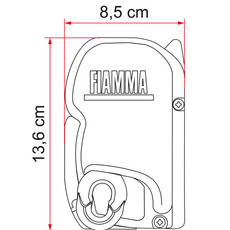 Miniature STORE F45S 3.75M METRES BOITIER POLAR WHITE TOILE BLUE - FIAMMA N° 2