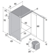 Miniature RÉFRIGÉRATEUR À COMPRESSION AVEC GROUPE DEPORTE C95L - VITRIFRIGO N° 1