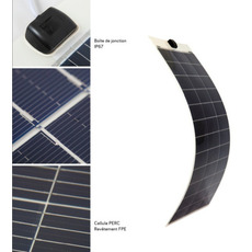 Miniature Panneau solaire SOUPLE 105W 12V à haut rendement - TEDLAR BLANC - ENERGIE MOBILE  N° 5