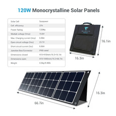 Miniature Panneau Solaire Monocristallin | 100W PV100D – BLUETTI N° 5