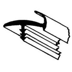 Miniature Profilé en T avec lèvre 15 mm - 5 m - GRIS N° 1