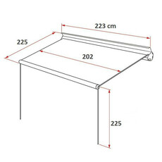Miniature STORE F35 PRO -  BOITIER DEEP BLACK - TOILE DELUXE GRIS  - 2,30 METRES - FIAMMA N° 3