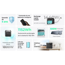 Miniature Bluetti AC180P - Batterie Nomade 1800W / 1440Wh - BLUETTI N° 4