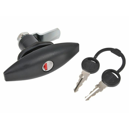 SERRURE PUSH LONGUE TYPE A NOIRE 1052 AVEC BARILLET ET CLES - ZADI