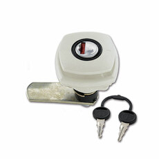 Miniature SERRURE1047 BLANCHE AVEC BARILLET ET CLES - ZADI N° 0