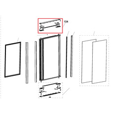 Miniature Charnière supérieure de porte pour réfrigérateurs DOMETIC – Réf. 4450027720 N° 1