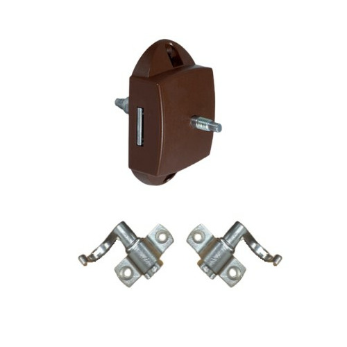 SERRURE PUSH-LOCK MARRON AVEC ENCOCHES ET CROCHETS