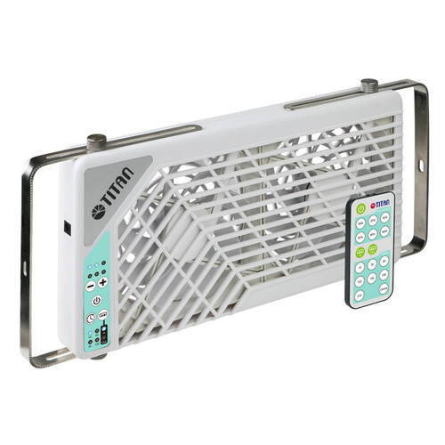 VENTILATEUR MULTIFONCTION TWIN14CM AVEC TELECOMMANDE  - TITAN