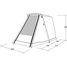 Miniature AUVENT ARRIERE INDEPENDANTE SANDCREST L - VW T5/T6 / VITO / TRAFIC / SPACE TOURER... - SANDCREST  N° 4