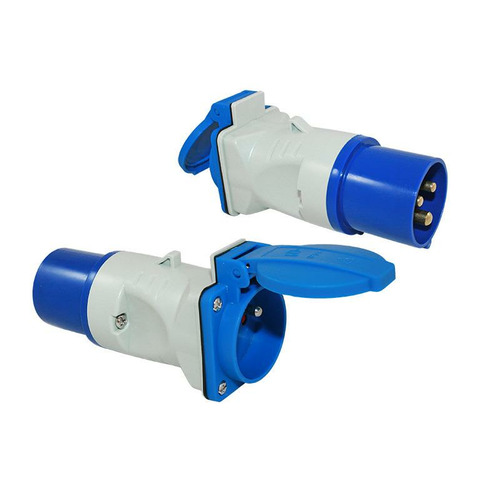 Adaptateur mâle CEE17 - femelle Schuko - HABA