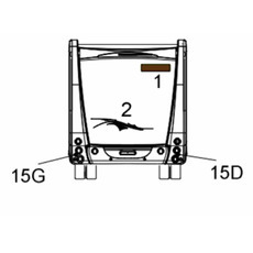 Adhésif pour Colonne Arrière Gauche (porte feux) CHAUSSON CHALLENGER 2009 2010 2012 - TRIGANO