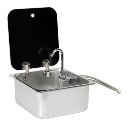 Evier avec couvercle 322 X 352 - INOX - CARBEST 