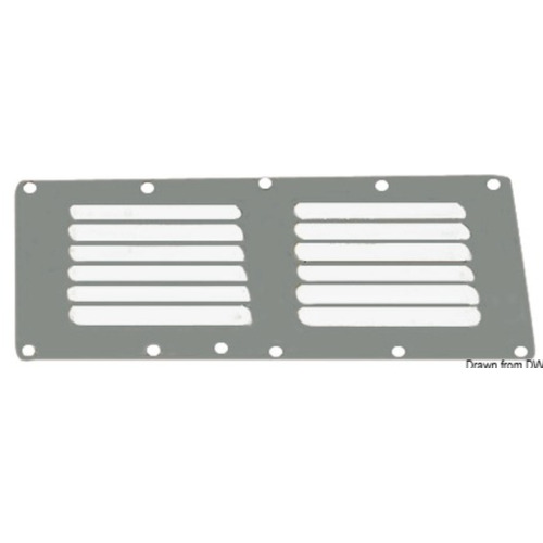 Grille aération inox 76 x 152 mm - SANS MOUSTIQUAIRE - OSCULATI