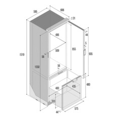 Miniature Réfrigérateur-congélateur SLIM250 - GRIS - VITRIFRIGO N° 1