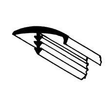 Miniature Profilé en T avec retour - 15 mm - 5 m - GRIS CLAIR N° 1