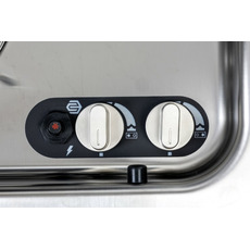 Miniature Réchaud combiné - 2 FEUX & 1 ÉVIER (A GAUCHE )  -  726 x 346  mm - NOIR/ARGENT - CARBEST N° 2