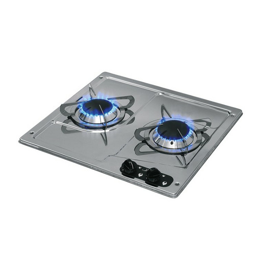 Plaque de cuisson - 2 FEUX - 380 x 360 - INOX - CAN