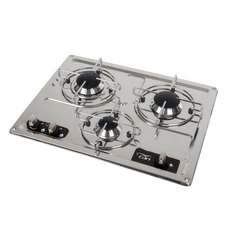 Miniature Plaque de cuisson - 3 FEUX - 470 x 360 - INOX - CAN N° 0