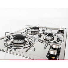 Miniature Plaque de cuisson - 3 FEUX - 470 x 360 - INOX - CAN N° 1