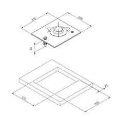 Miniature Plaque de cuisson Burny Cristal 1 - 1 FEU - 32,5 x 29 x 4 - PV1320 - CAN N° 1