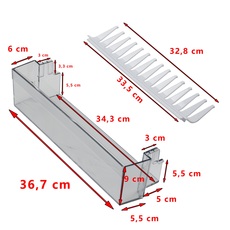 Miniature Balconnet inférieur de porte avec maintien de bouteilles pour réfrigérateurs 10.5 – DOMETIC N° 1