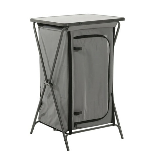 Toledo meuble rangement pliable - L 60 x l 53 x H 97 cm - Gris Foncé - TRAVELLIFE