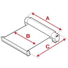 Miniature STORE F45S 3.5 M - BOITIER POLAR WHITE - TOILE ROYAL BLUE - FIAMMA N° 1