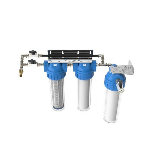 Filtration en cascade à 3 niveaux avec bypass - TAILLE S - Coudé 90° - WM AQUATEC