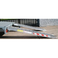 Miniature Jeu de 2 rampes alu renforcées droites avec crochet sans rebords - 2m40 - 2000 kg N° 0