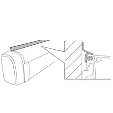 Miniature Joint d’étanchéité Sealing Rubber- vendu au mètre– NOIR – Pour store 4200 avec adaptateur plat - THULE N° 1