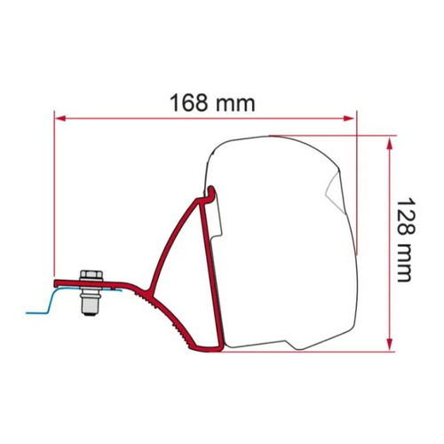 Kit de fixation pour store de paroi F43Van - Trafic/Vivaro/Primastar - FIAMMA
