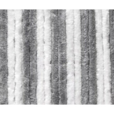Miniature Rideau chenille pour porte camping-car, caravane- GRIS & BLANC- 100x200 CM - INCASA N° 1