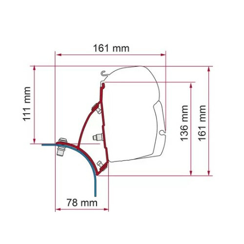 Kit adaptateur adaptateur VW T5/T6 - Lift Roof - FIAMMA