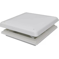 Miniature Lanterneau à poignée avec capot translucide et cadre blanc 400 x 400 mm - CHANTAL N° 0